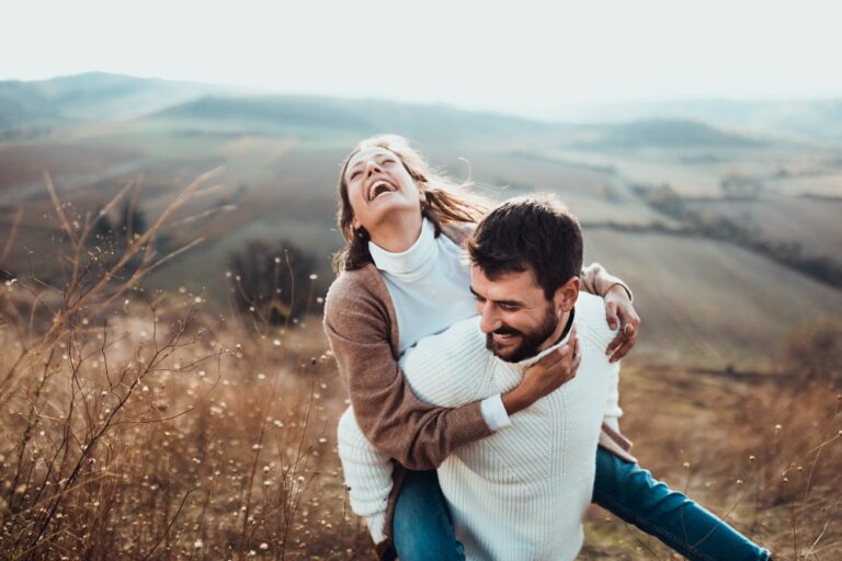 Couple Walking Outdoors