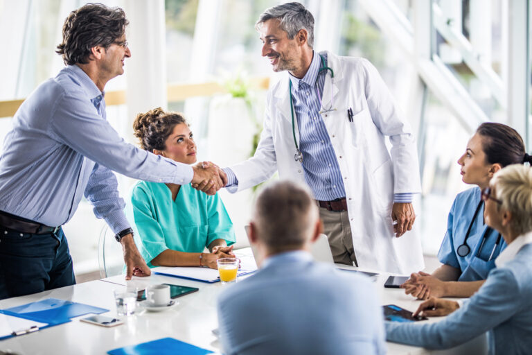 Doctors shaking hands
