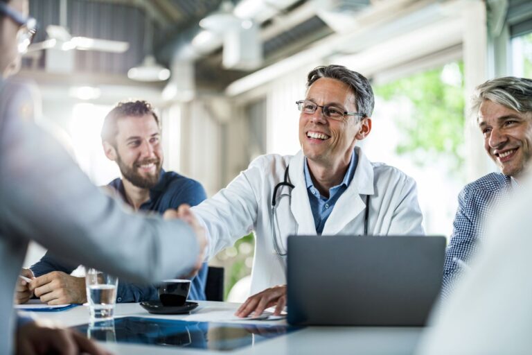 Doctors shaking hands.